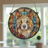 Akita Stained Glass Effect Suncatcher